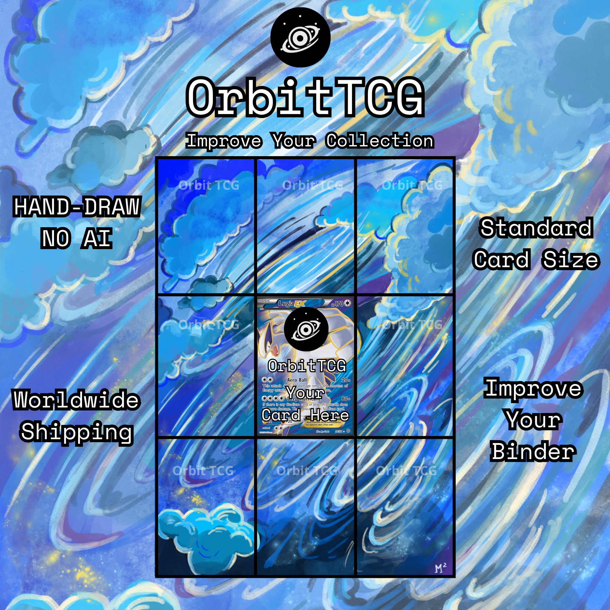 Lugia EX Extended Art Background — AOR 094 | OrbitTCG