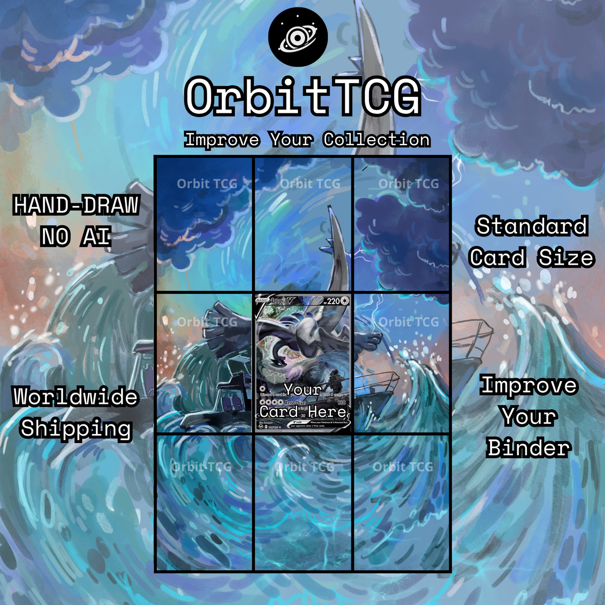 Lugia V Extended Art Background | Silver Tempest #186