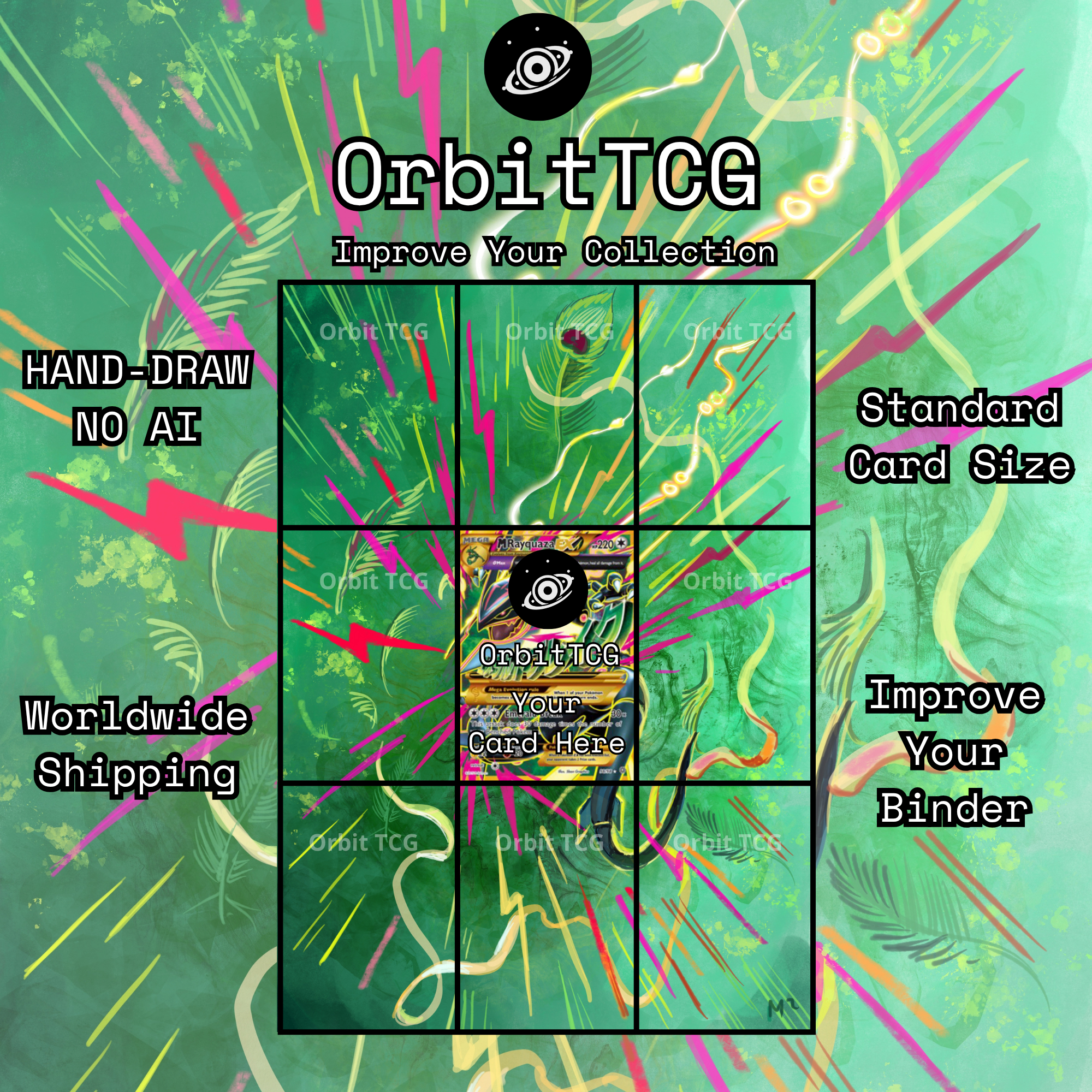 M Rayquaza EX Extended Art Background — AOR 098 | OrbitTCG