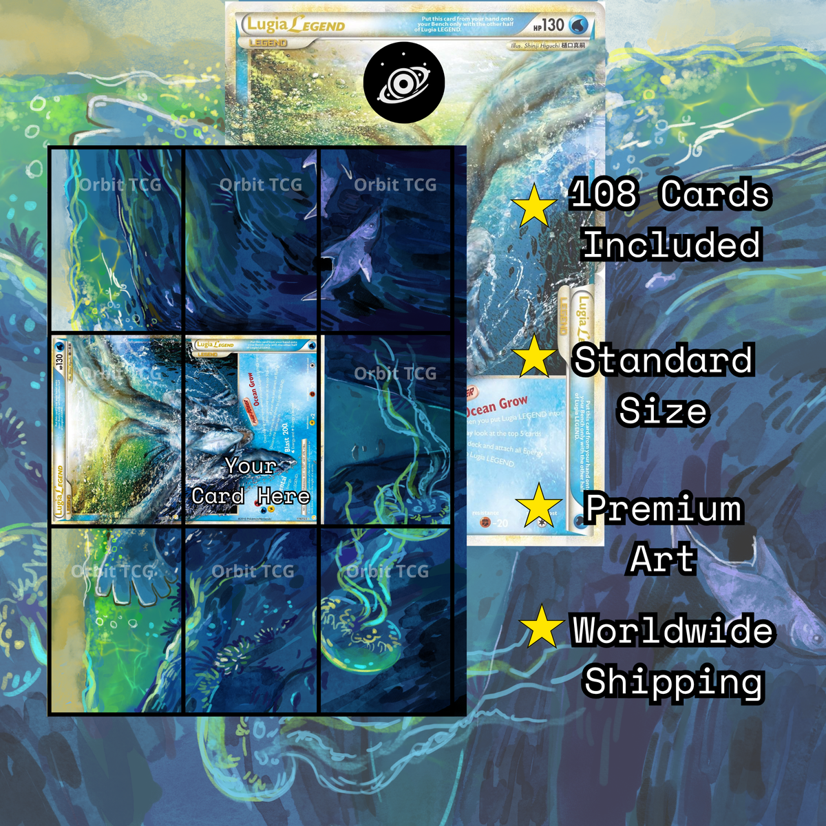 Lugia LEGEND Extended Art Background | HeartGold &amp; SoulSilver #113 + #114