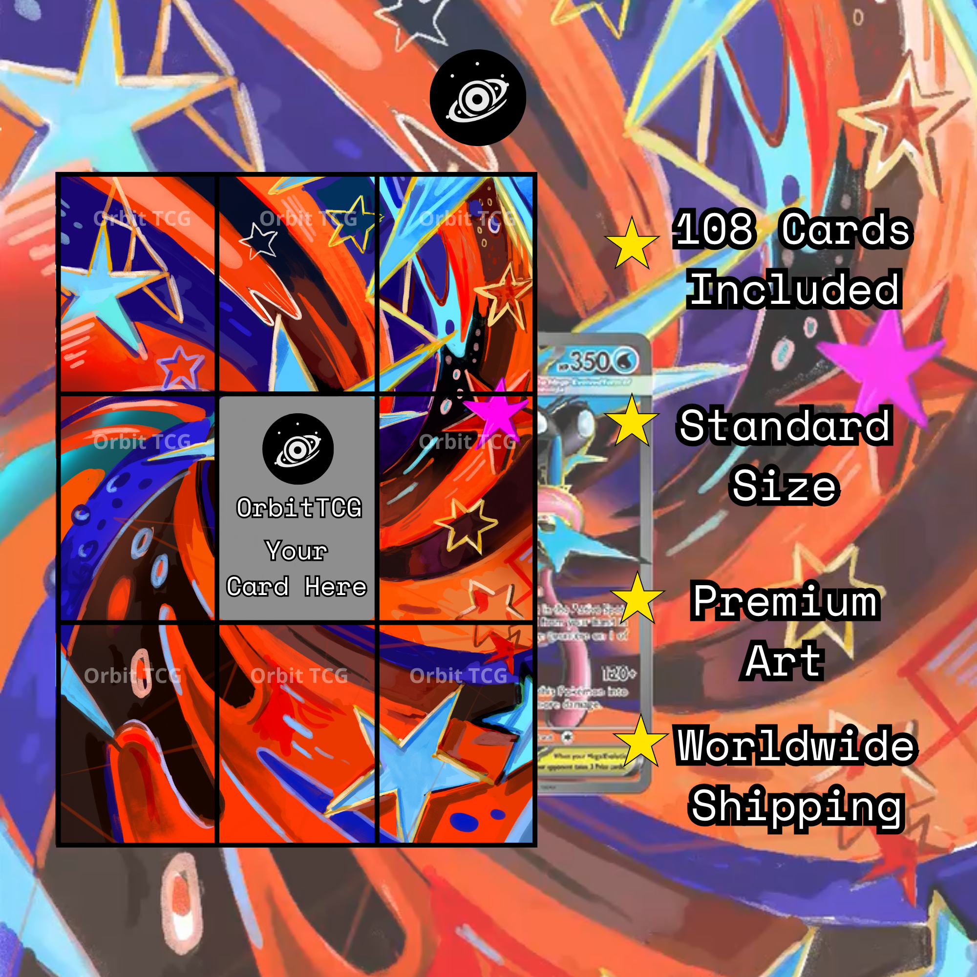 Art Extended Background — CRI 100 Mega Greninja ex | Chaos Rising
