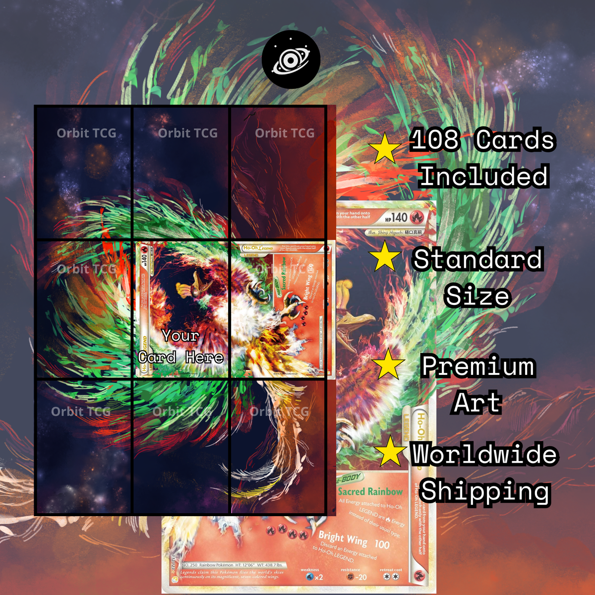 Ho-Oh LEGEND Extended Art Background | HeartGold & SoulSilver #111 + #112