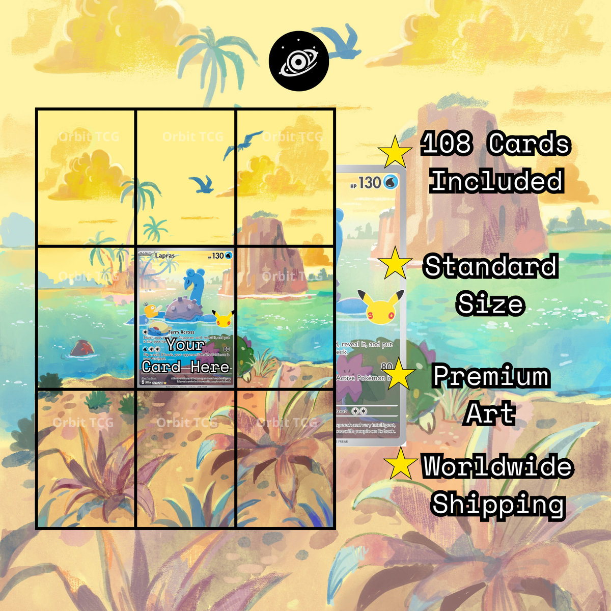 Lapras Extended Art Background | Pokémon 30th Celebration | 30C 131