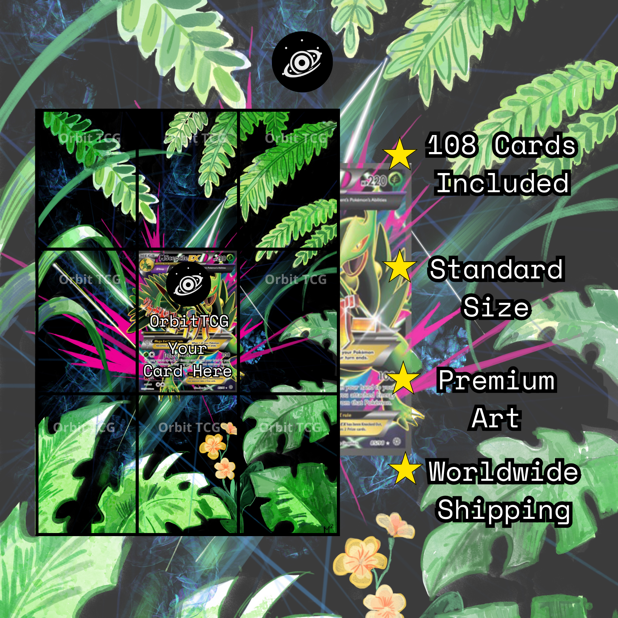 M Sceptile EX Extended Art Background — AOR 085 | OrbitTCG
