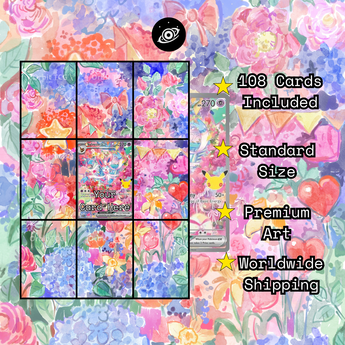Sylveon ex Extended Art Background | Pokémon 30th Celebration | 30C 153
