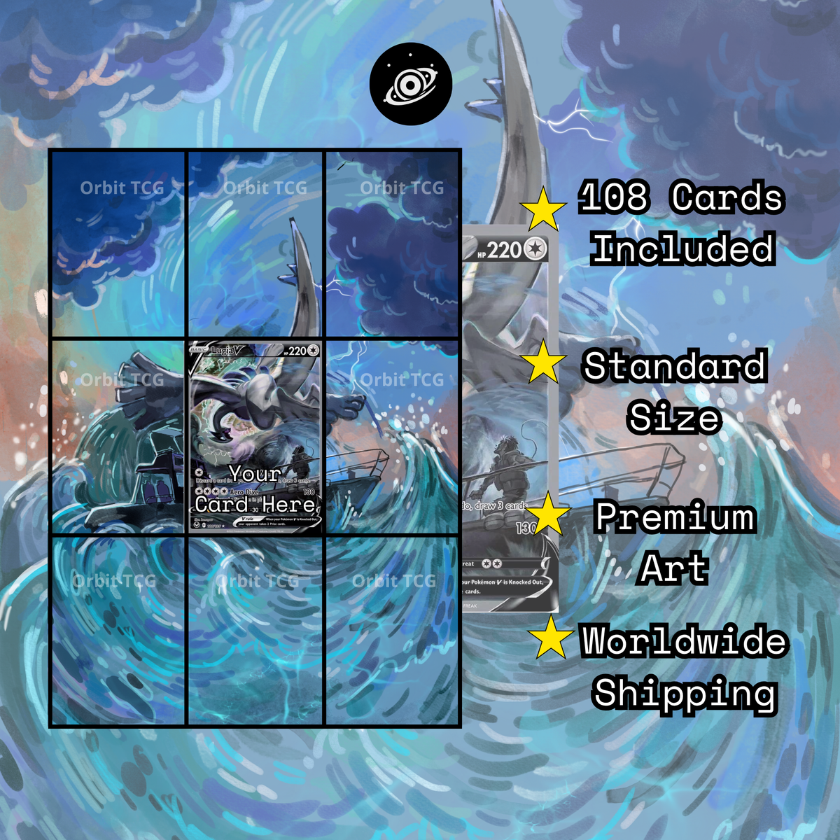 Lugia V Extended Art Background | Silver Tempest #186