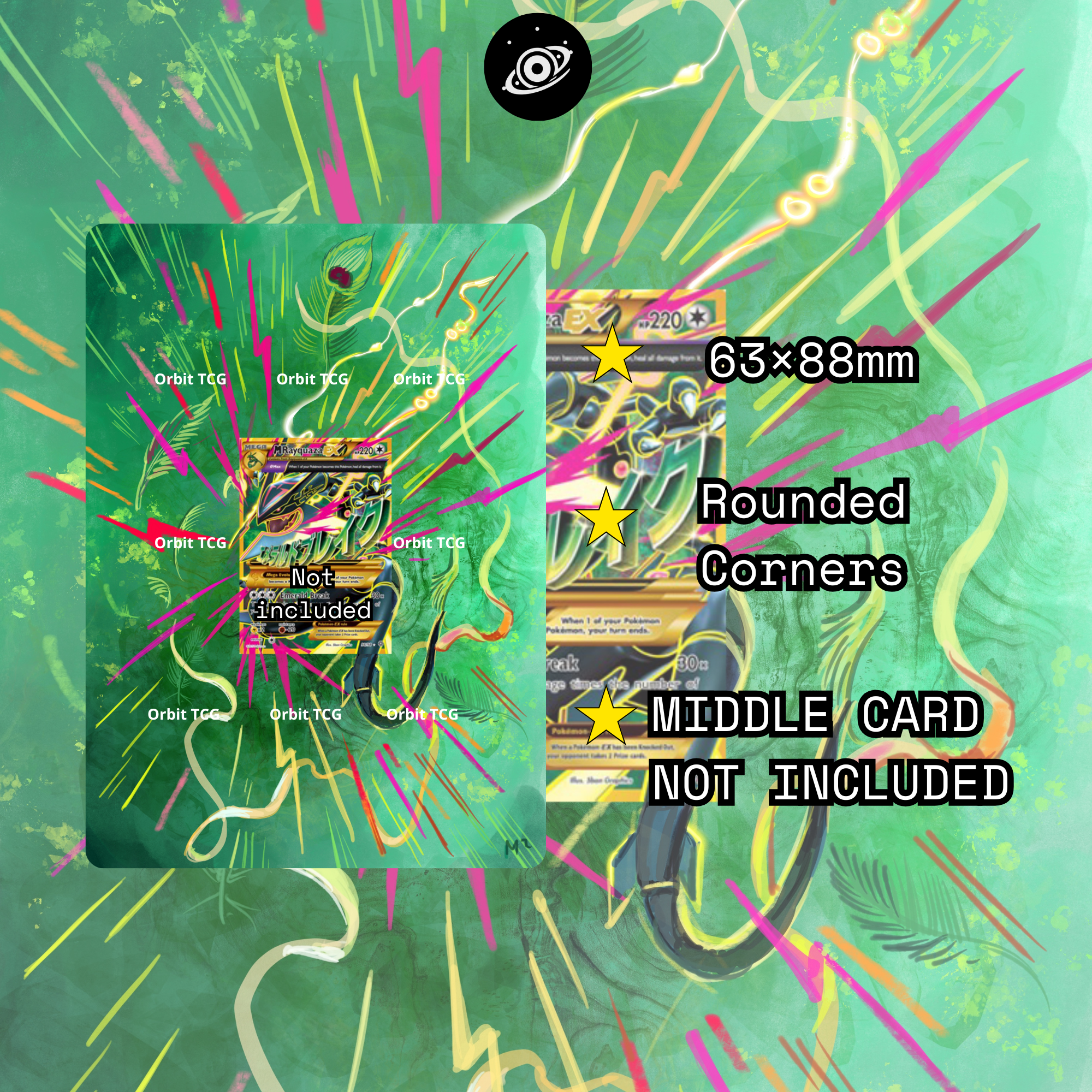 M Rayquaza EX Extended Art Background — AOR 098 | OrbitTCG