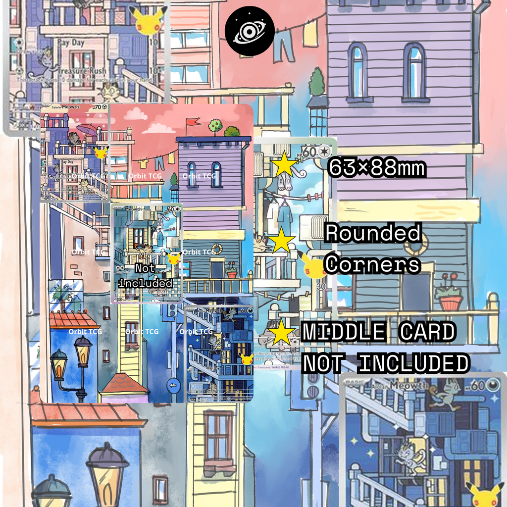 Alolan Meowth, Galarian Meowth & Meowth Extended Art Background | 30C 139 + 141 + 144