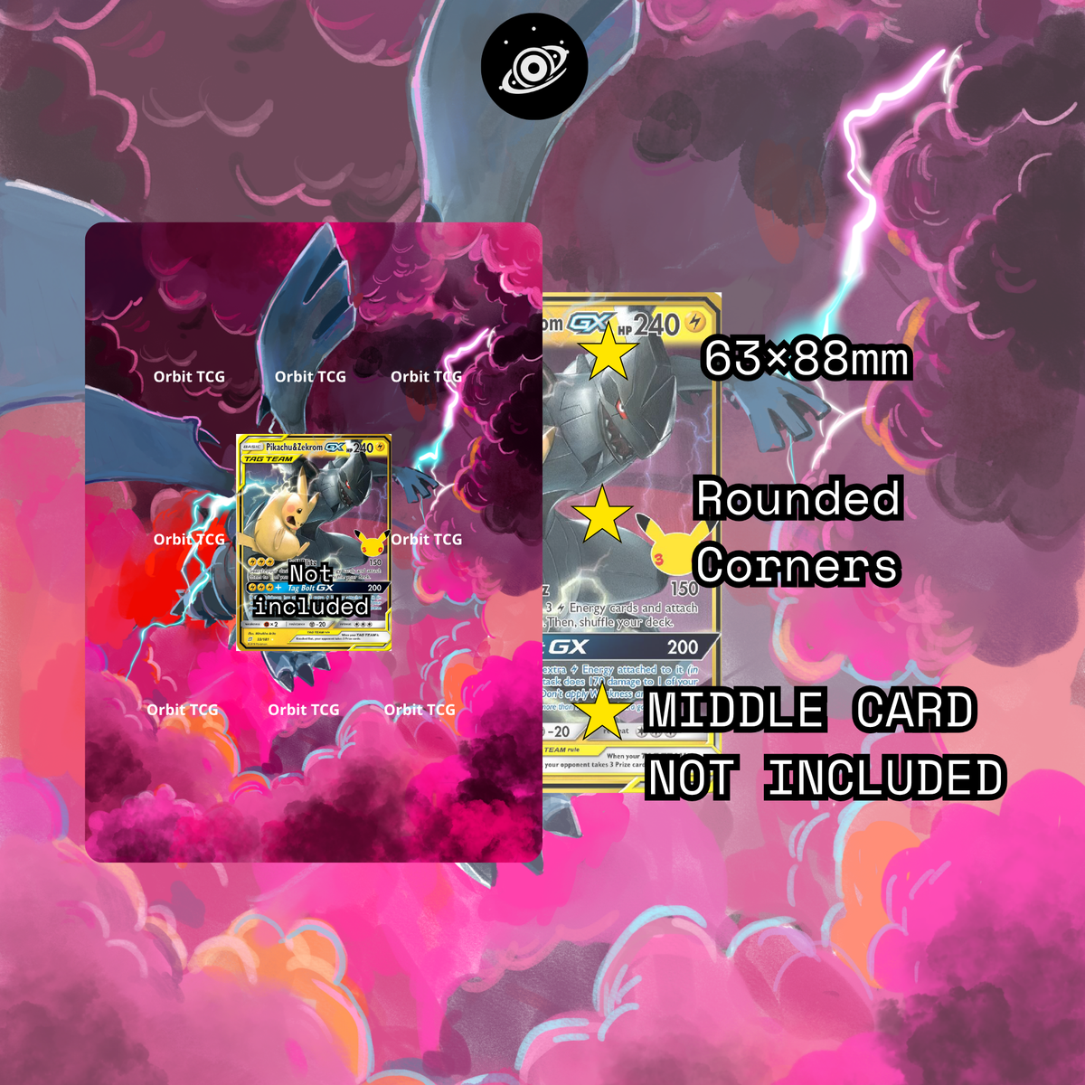 Pikachu & Zekrom GX Extended Art Background | Pokémon 30th Celebration | 30C 33