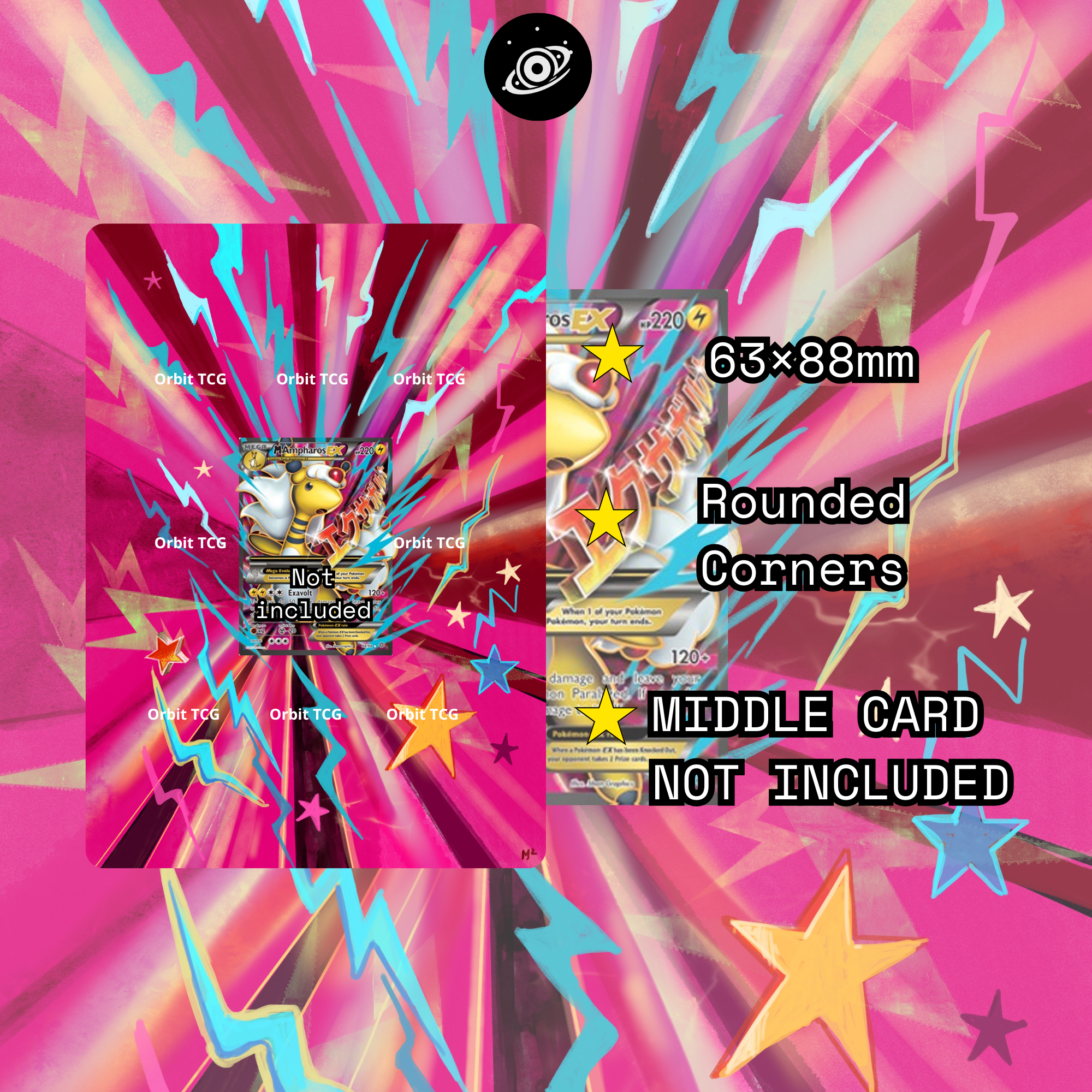 M Ampharos EX V2 Extended Art Background — AOR 088 | OrbitTCG