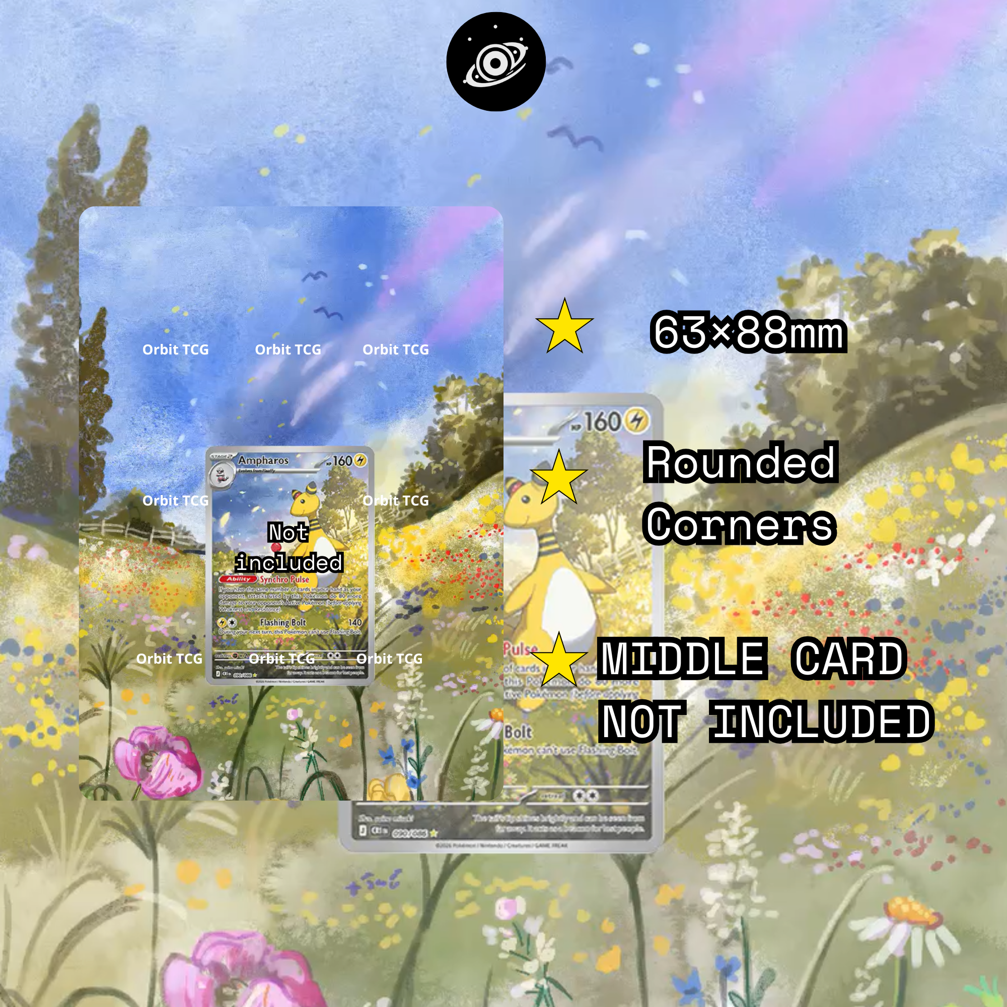 Art Extended Background — CRI 090  Ampharos | Chaos Rising